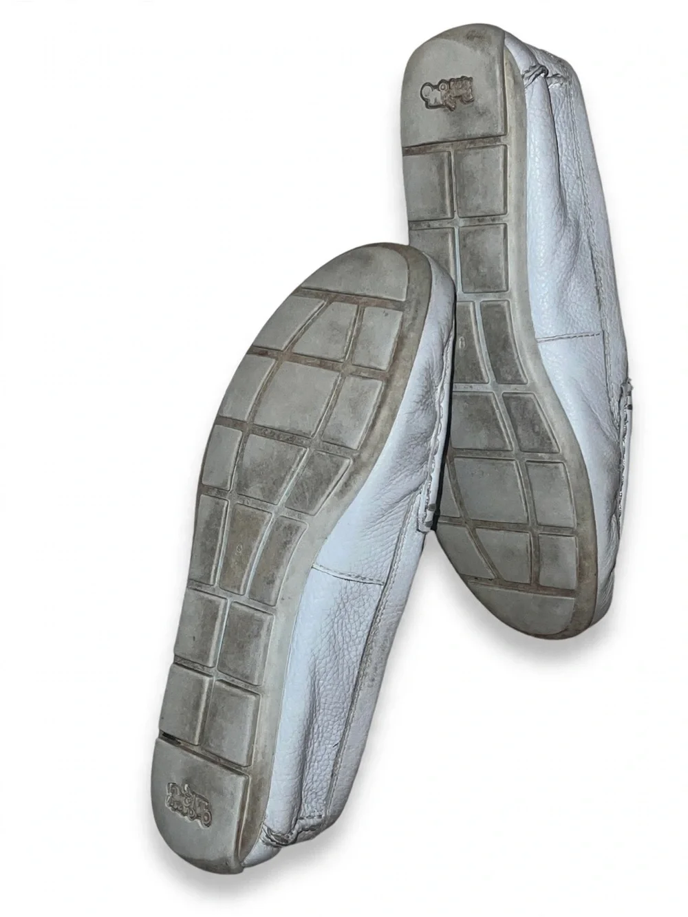 Coach Marley Driver Loafers Light Blue Pebbled Leather Size US 9B well loved